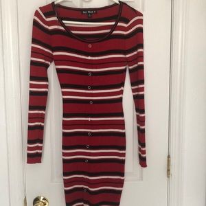 Red sweater dress long sleeve